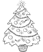 christmas tree coloring pages
