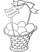 easter basket coloring pages